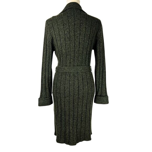 Vintage Distinctive Olive Green Belted Cardigan Dark Academia Cottagecore S - Picture 6 of 9